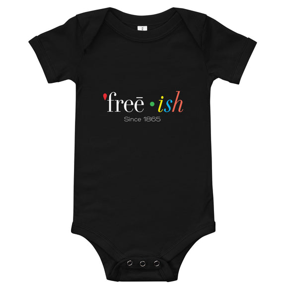 Freeish Baby Short Sleeve Onesie/One Piece (black & gray available)